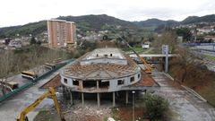 Trabajos de demolici�n de la estaci�n de autobuses