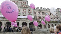 Una protesta contra la violencia de g�nero en Ferrol