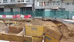 Obras paradas en la calle Pena Trevinca.