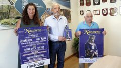Patricia Lojo, edila de Cultura; Jos� Carlos Vidal, alcalde, y Jos� Antonio Cari�o, miembro de la comisi�n, presentaron los actos.