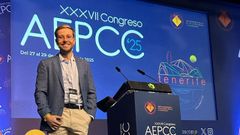 Pedro Beira, del servicio de Ginecologa del CHUF, en el congreso celebrado en Tenerife