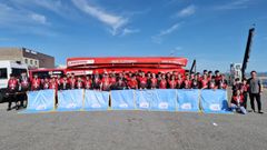 Los boirenses lucen las banderas conseguidas en el campeonato provincial.