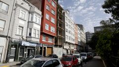 El esqueleto de la calle Argentina 17, en A Coru�a, ser� demolido parcialmente para completar un inmueble residencial