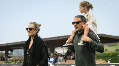 Marta Ortega, Carlos Torretta y su hija Matilda, este sbado en el centro hpico Casas Novas