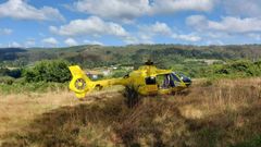 El helic�ptero movilizado a Dumbr�a esta tarde
