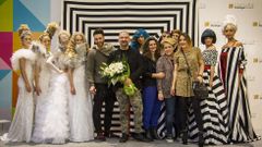 El peluquero mostr� por primera vez en Galicia sus peinados ganadores de los premios F�garo. 