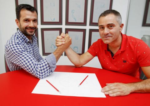Mart�n Murado y Alberto L�pez visitaron la delegaci�n de La Voz de Galicia en Lugo. 