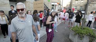 Pepe Fern�ndez fue homenajeado en la calle, para que todos los vecinos pudiesen sumarse a la celebraci�n. 