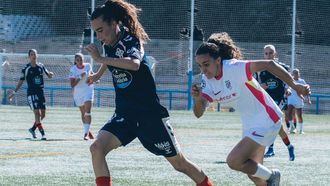 La jugadora de As Celtas Noela S�nchez, durante el partido ante el Madrid CFF B.