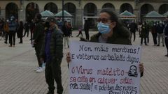 Concentraci�n promovida por los hosteleros en la plaza de Mar�a Pita