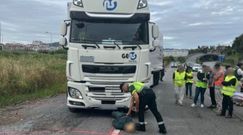 Imagen de la reconstrucci�n del accidente este domingo, en presencia de la jueza, de testigos y del propio conductor acusado