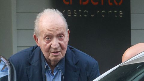 El rey Juan Carlos I, el pasado mes de noviembre en su visita a Galicia