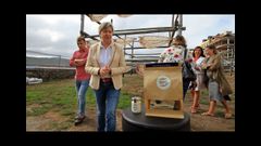 Quintana, en primer t�rmino, en una visita a Mux�a