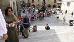 Largas colas para acceder a la Catedral de Santiago