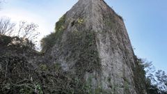 Desbroce en el entorno de la Torre dos Cregos, en una foto de archivo