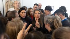 La portavoz de Junts en el Congreso, M�riam Nogueras, este martes tras la Comisi�n de Justicia