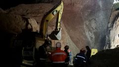 Vistas de las labores de rescate del ni�o Rayan en un pozo de la localidad marroqu� de Ighran