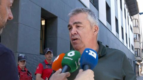 Santos Cerd�n, ex n�mero tres del PSOE, llegando a los juzgados de Tafalla (Navarra) el lunes pasado.