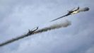 Helic�pteros de combate rusos y bielorrusos durante las maniobras conjuntas que ambos pa�ses est�n desarrollando estos d�as en Bielorrusia
