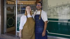 Andra Vachente y Jhon Est�vez, del caf� Forasteiro, de Ourense 