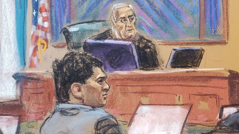 Dibujo del juicio a Sam Bankman-Fried