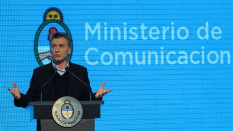 Macri, en una conferencia de prensa
