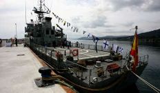 El �Centinela�, en junio del 2012, amarrado en Burela.