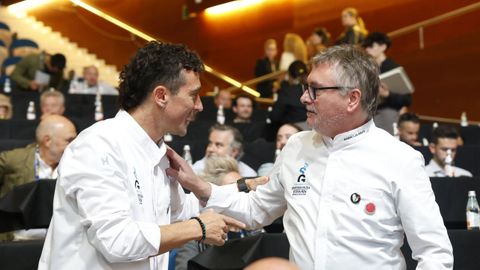 Anduriz (derecha), en la inauguraci�n del congreso San Sebasti�n Gastronomika