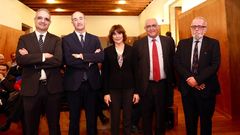 Los cinco nuevos acadmicos que ingresaron en la RAGC