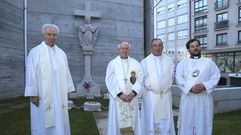 Estrenado el atrio de la iglesia de Carballo