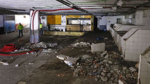 Estado actual del antiguo mercado de Santa Luc�a, en A Falperra