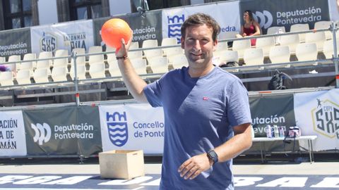 Bruno Lpez, presidente de la Federacin Gallega de Balonmano, en el Balonmn na Ra de Pontevedra