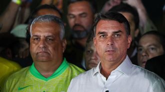 Fl�vio Bolsonaro, tras conocer su derrota electoral frente a Lula da Silva