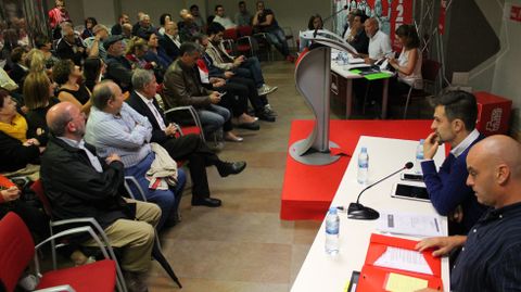 Un momento de la asamblea del PSOE