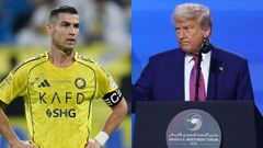 Cristiano Ronaldo (izquierda) y Donald Trump.
