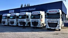 Flota de camiones de Reyco, empresa radicada en Foz