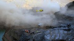 El complicado rescate de un trabajador herido en una cantera de Quiroga