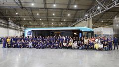 Equipo de UNVI con el diseño premiado en Bruselas