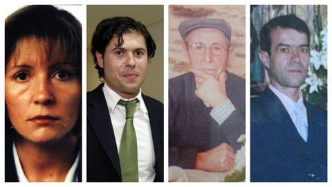 De izquierda a derecha, Mar�a Jos� Arcos, Alfonso Mozos, Jos� Beis y C�ndido Blanco, sus desapariciones sigue sin esclarecerse