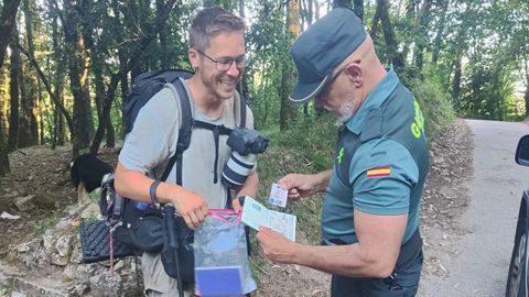 Momento en el que el peregrino fue localizado por los agentes