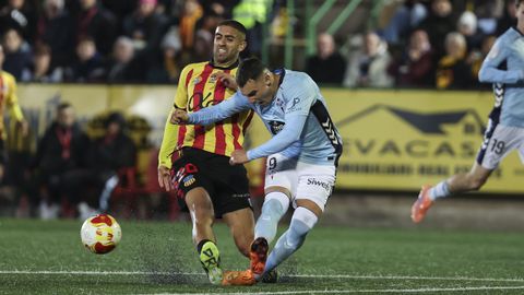 Ferran Jutgl fue titular con el Celta en su reencuentro con el Sant Andreu, donde milit.