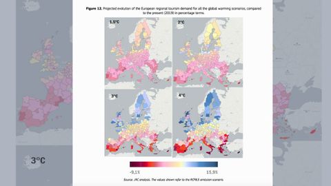 Mapa del turismo regional en Europa