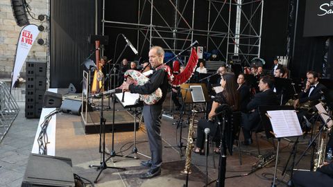 Concierto de la Banda de Msica con el gaiteiro Pedro Lamas y la cantareira Mercedes Rodrguez