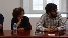 La concejala del BNG de Noia, Mari Insua, y el portavoz del grupo, Ricardo Surez.