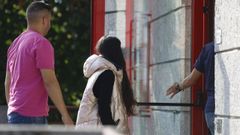 La sospechosa, este viernes entrando al edificio judicial de O Carballi�o