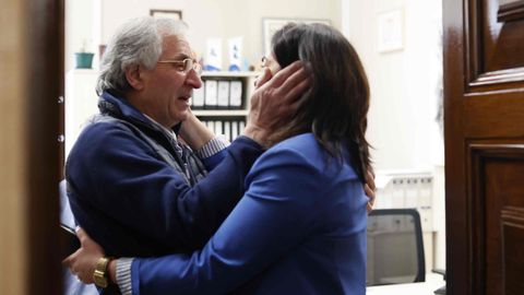 Mucha emoci�n en el encuentro entre el alcalde de Mondo�edo y la alcaldesa de Lugo
