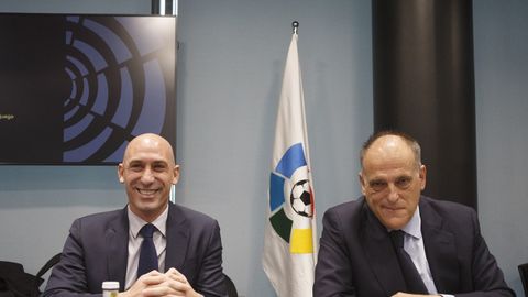 Luis Rubiales y Javier Tebas