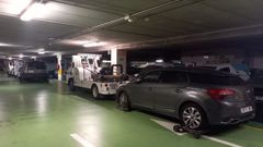 Gr�as municipales, esta semana en el dep�sito, con coches retirados de la calle que no pod�an liberar por falta de espacio para estacionarlos.