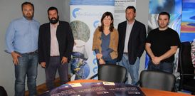 Tasende, San Clauido, Oviedo, Traba y Canosa, durante la presentaci�n de ayer en Fisterra. 