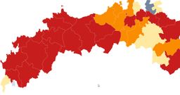Mapa de incidencia covid en los �ltimos 14 d�as